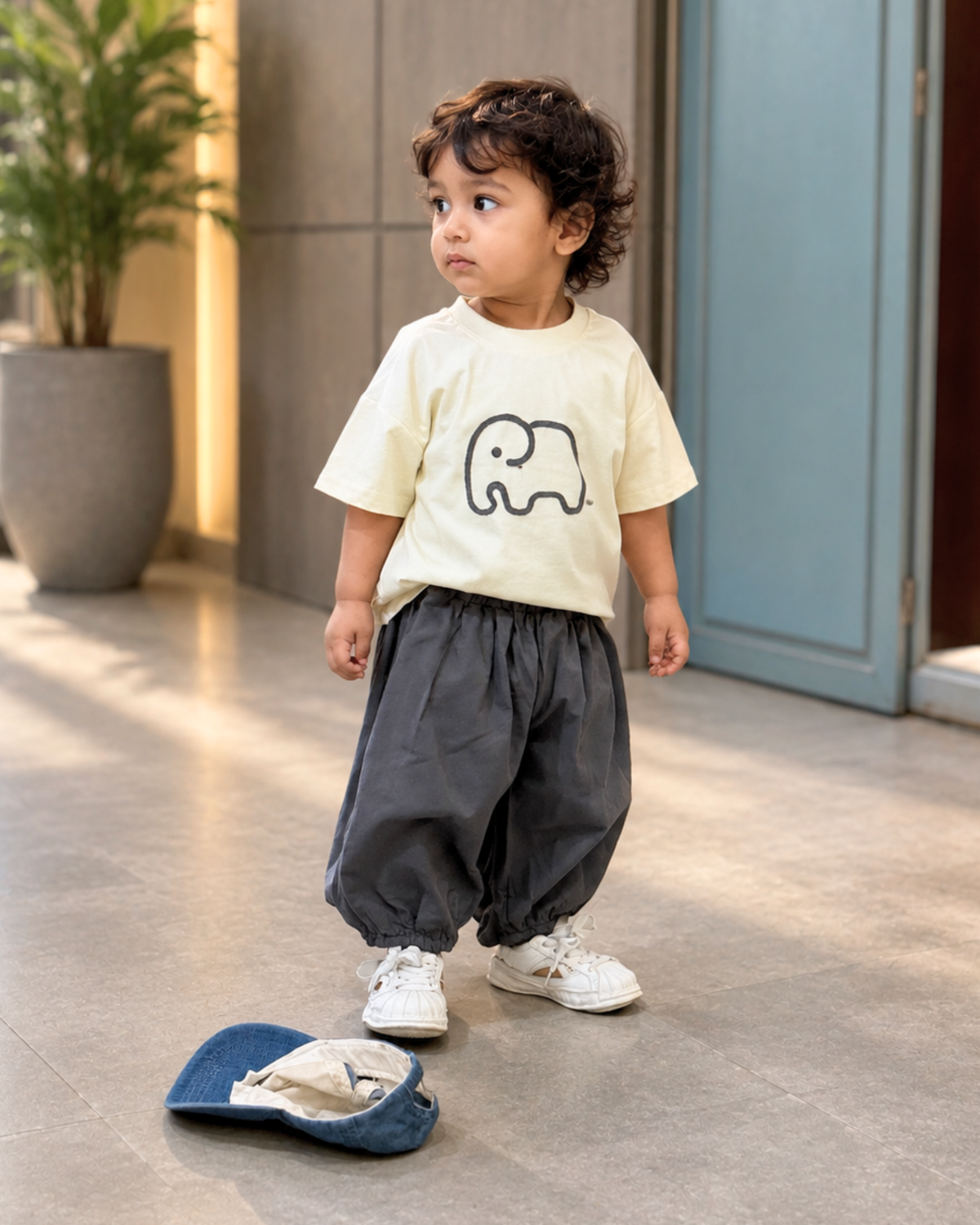 Grey Elephant Pants Set