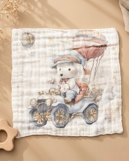 Balloon & Bear Washcloth