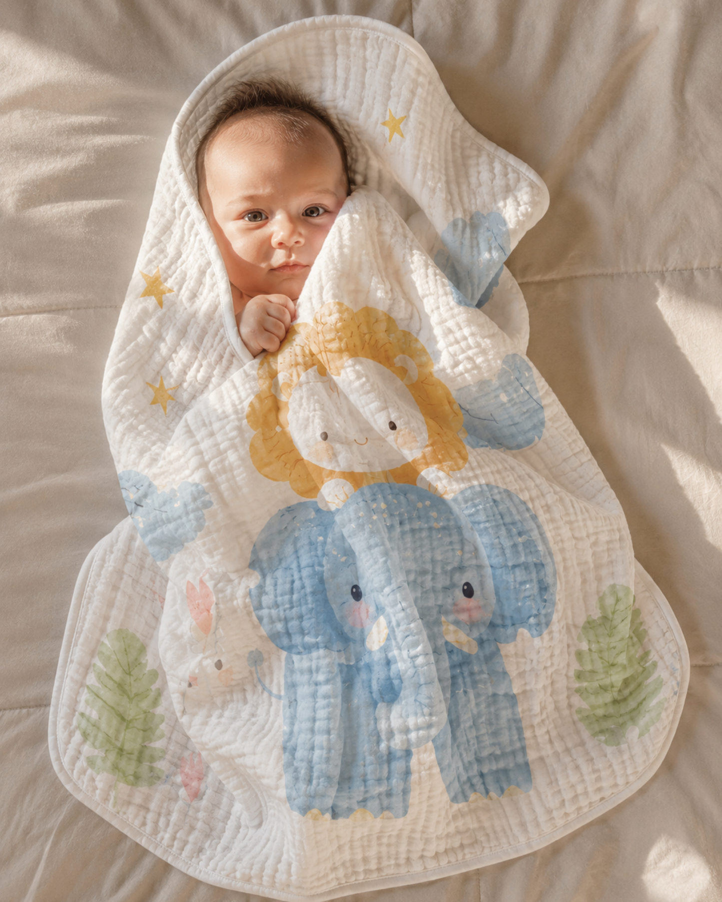 Leo Lion Bath & Cuddle Wrap