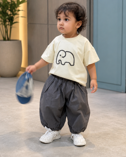 Grey Elephant Pants Set