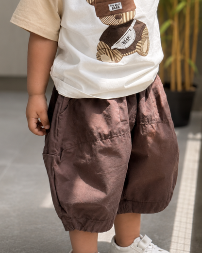 Dallas Brown Balloon Short Pants