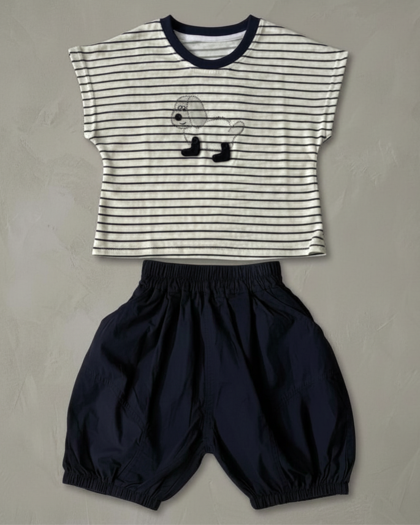 Pup Striped Shorts Set