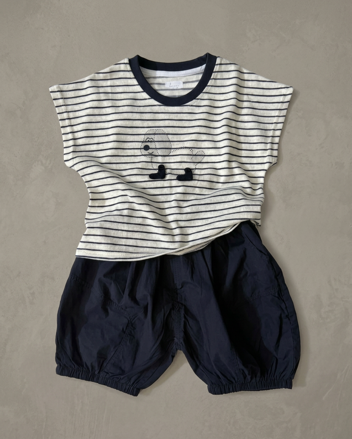 Pup Striped Shorts Set
