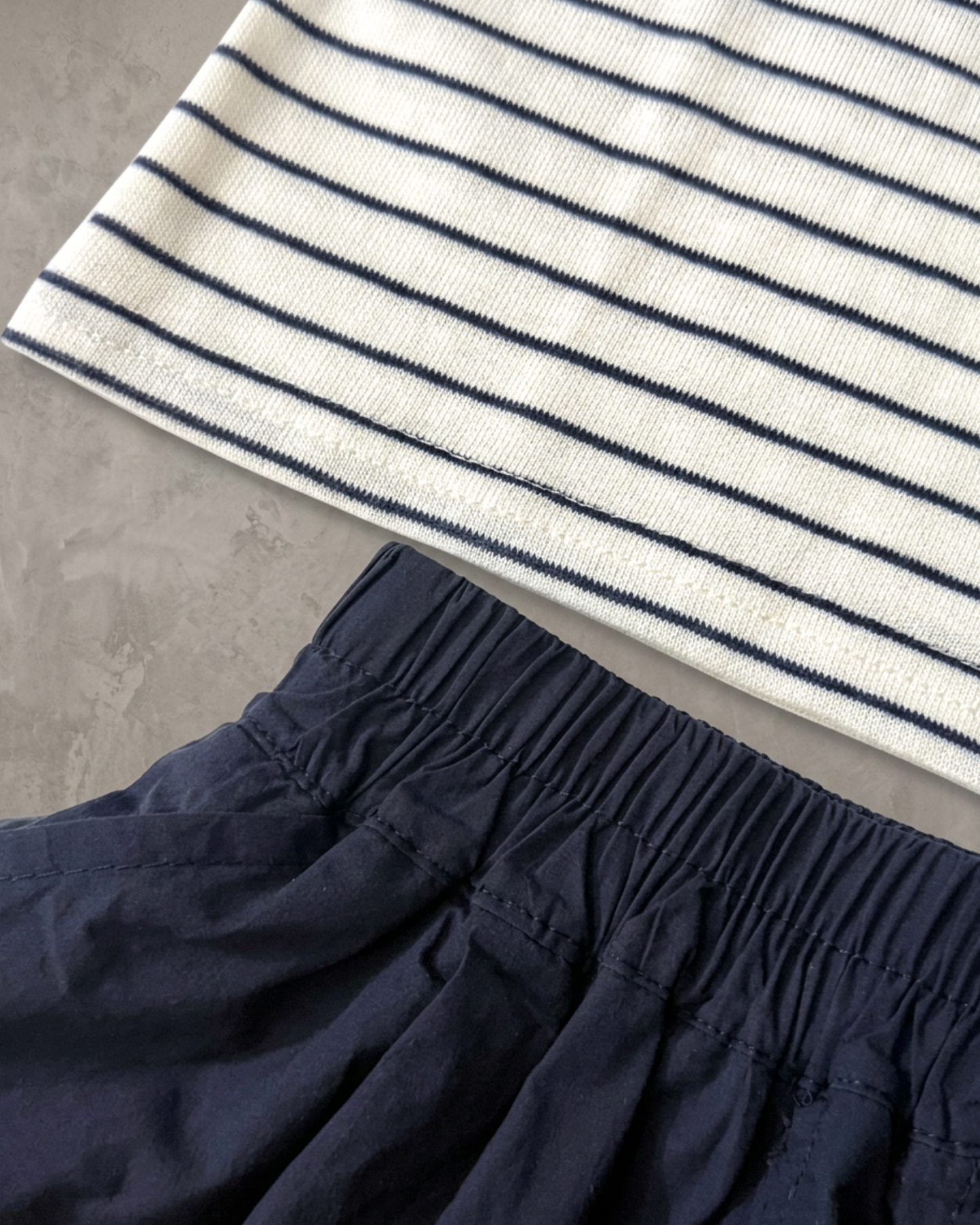 Pup Striped Shorts Set