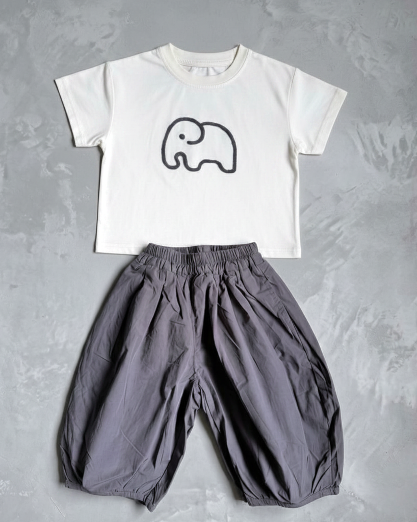 Grey Elephant Pants Set