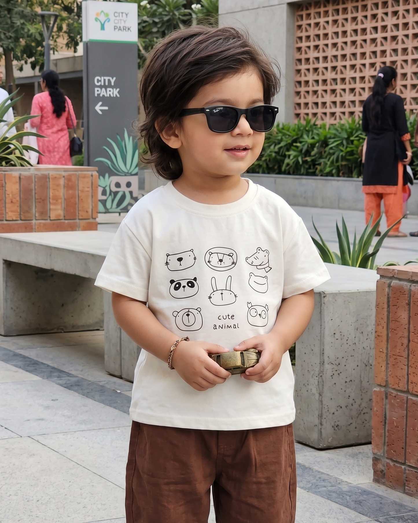 Animal Sketch White T-Shirt
