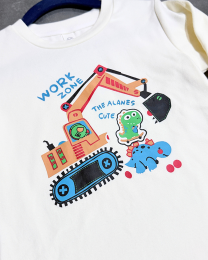 Dino Builders White T-Shirt