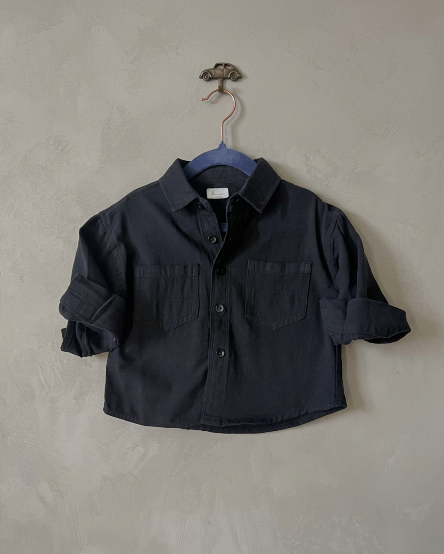 Duo Pocket Black Shirt