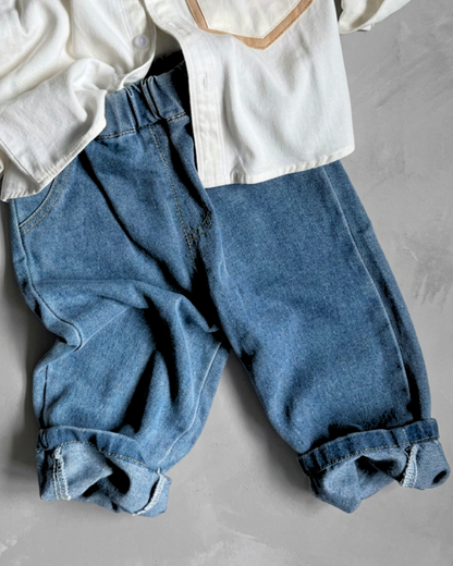 Dallas Pull Up Blue Denims