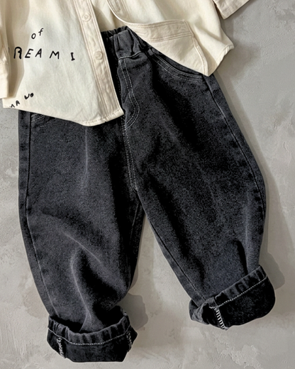 Dallas Pull Up Black Denims