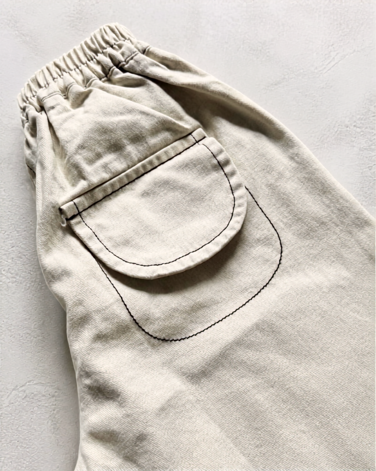Happy Doodles Ivory Denim Pants