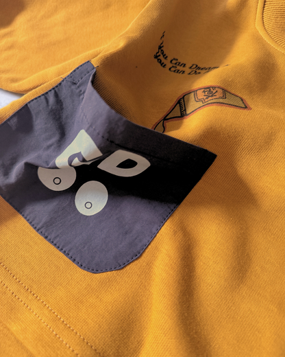 Graphic Orange Oversized Sweatshirt