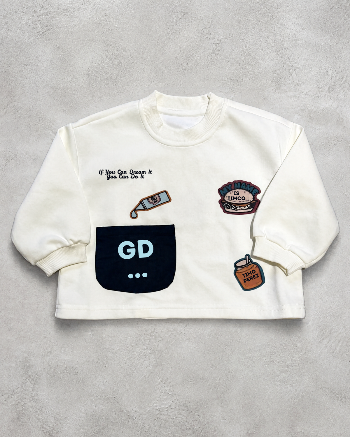 Graphic White Oversized Sweatshirt