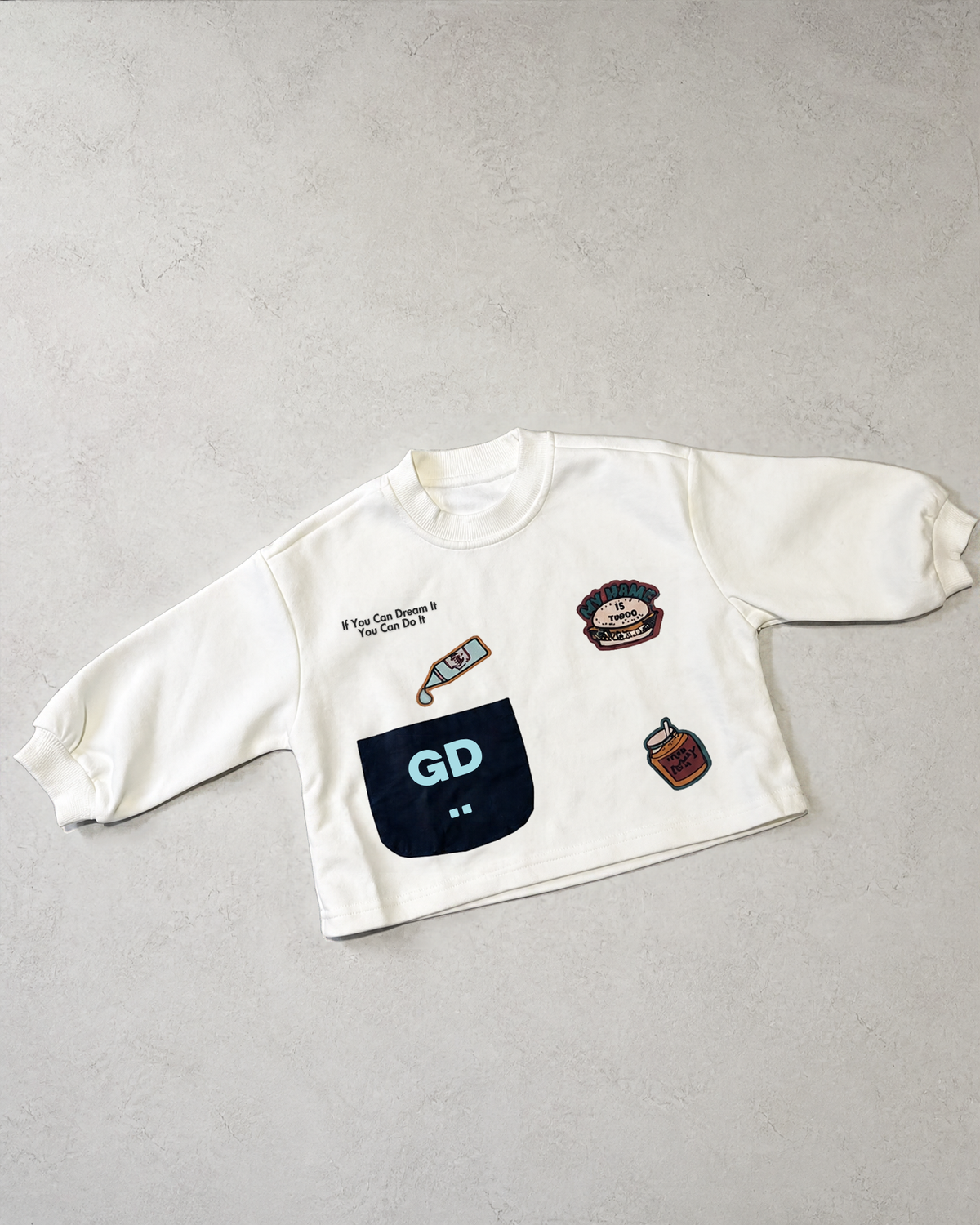 Graphic White Oversized Sweatshirt